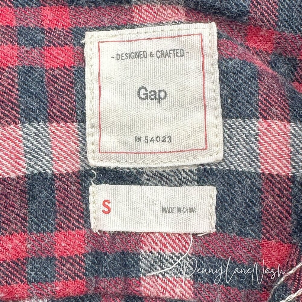 Gap Men's Long Sleeves Plaid Flannel Button Down Shirt Small S - Picture 4 of 11